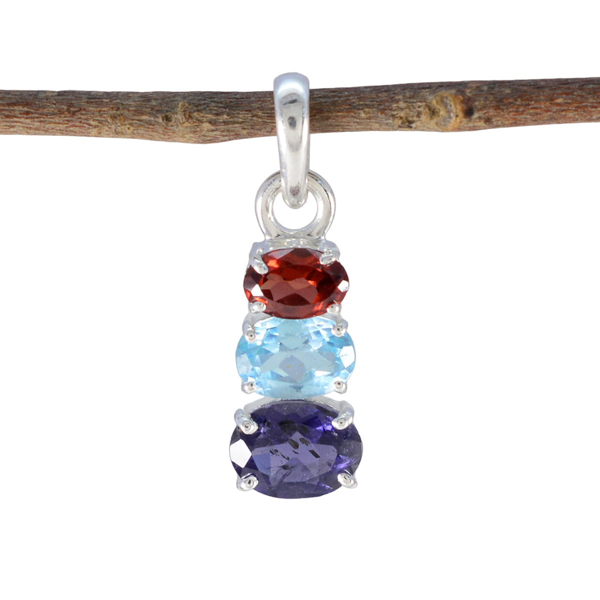 Haruka multicolor Abstract Minimalist Pendant Multi Stone multicolor Multicolor