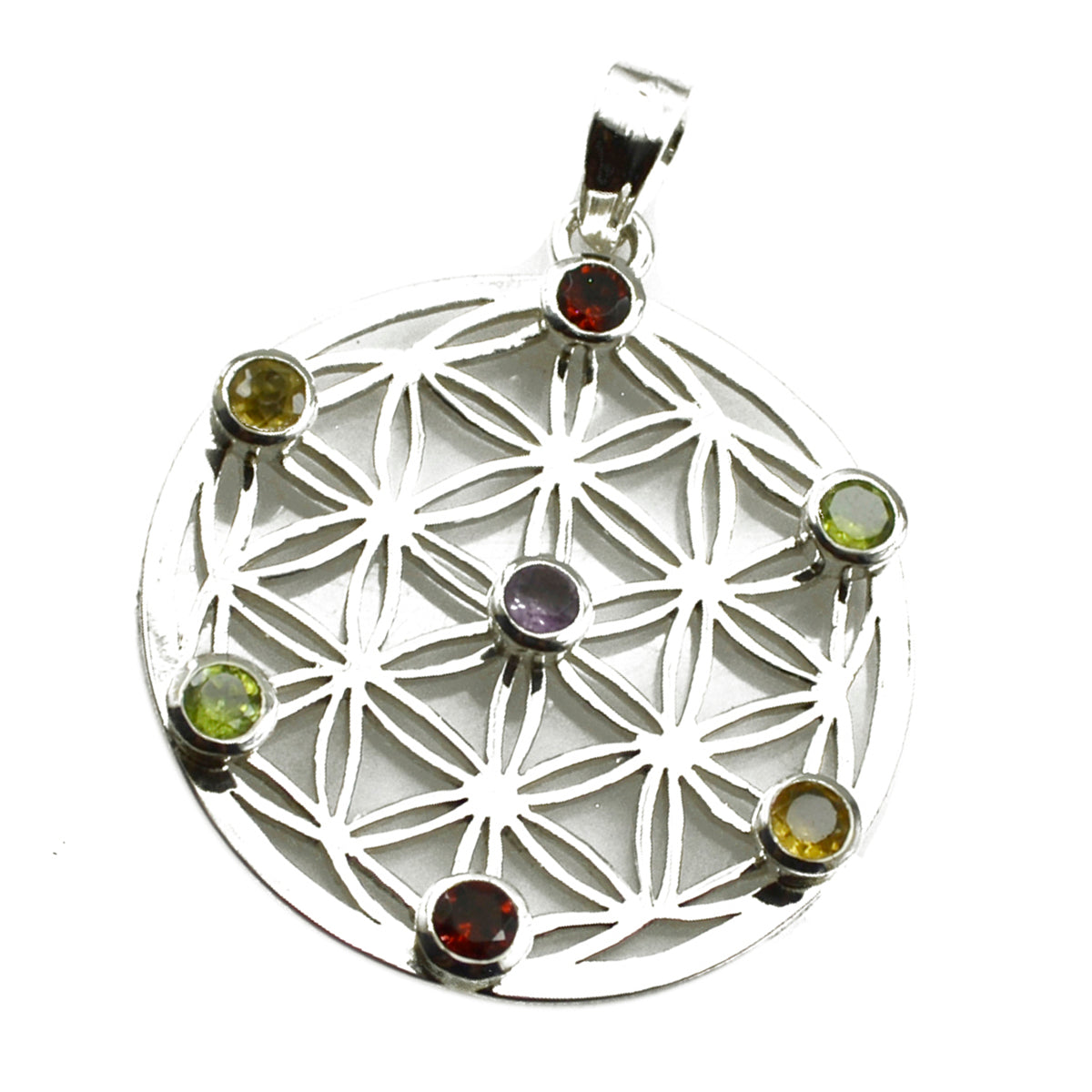 Natalie multicolor Filigree Featherlight Pendant