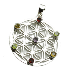Natalie multicolor Filigree Featherlight Pendant