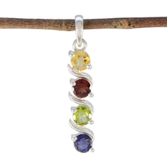 Yasmine multicolor Glamorous Delicate Pendant Multi Stone multicolor Multicolor