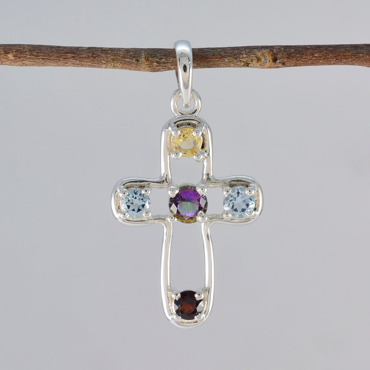 Eleanor multicolor Abstract Dainty Pendant