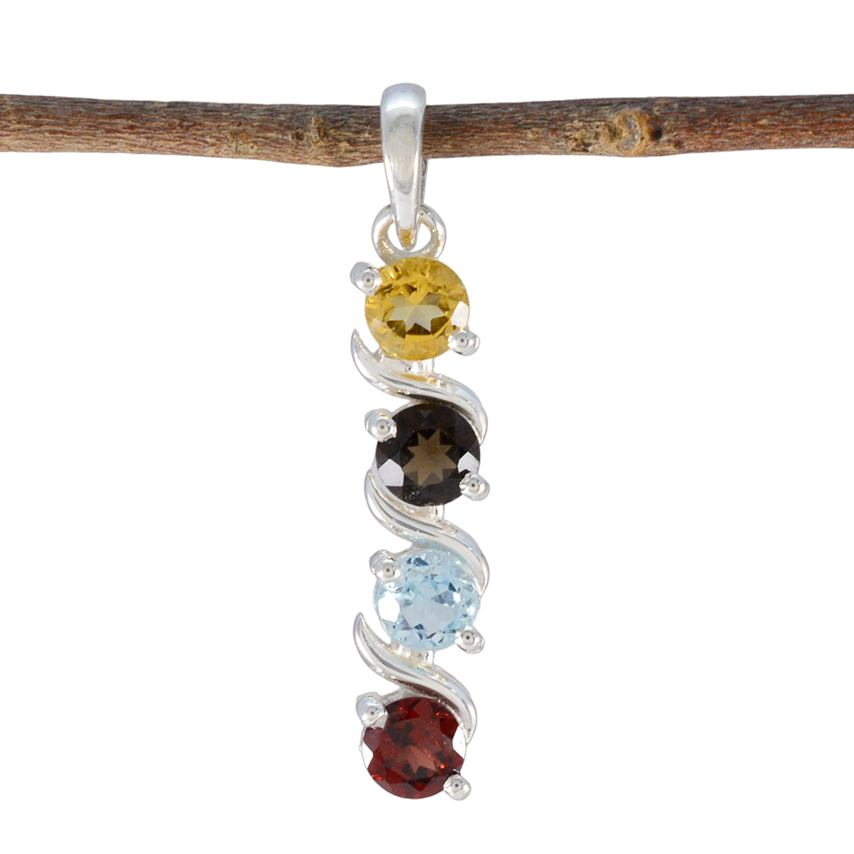 Zoe multicolor Sophisticated Delicate Pendant Multi Stone multicolor Multicolor