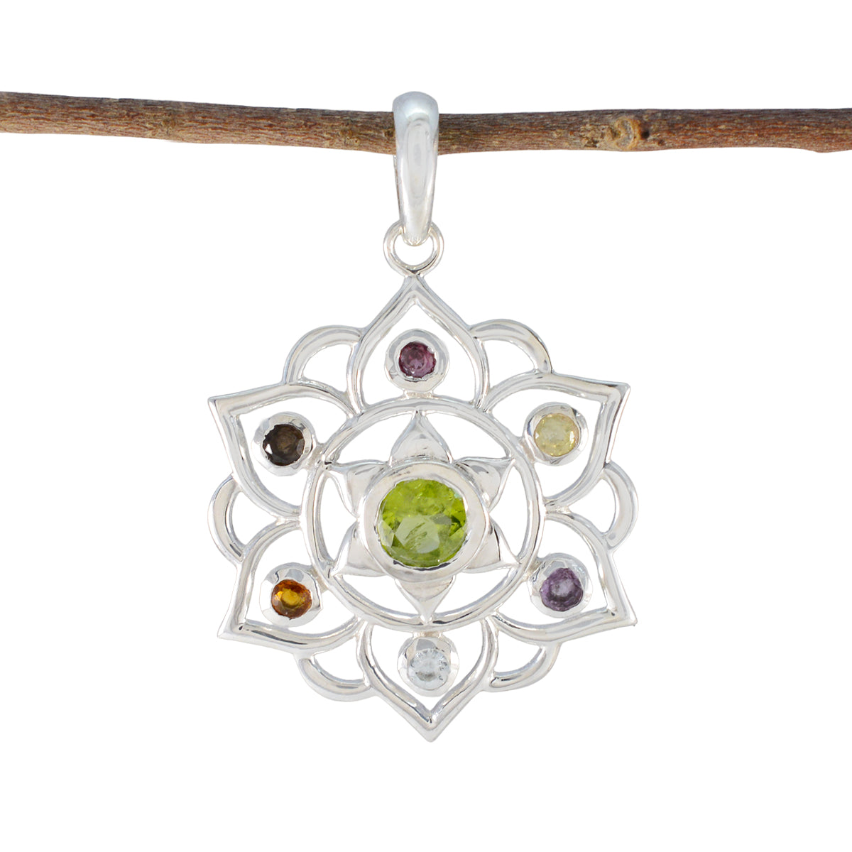 Zoey multicolor Rope-Wire Classic Pendant Multi Stone multicolor Multicolor