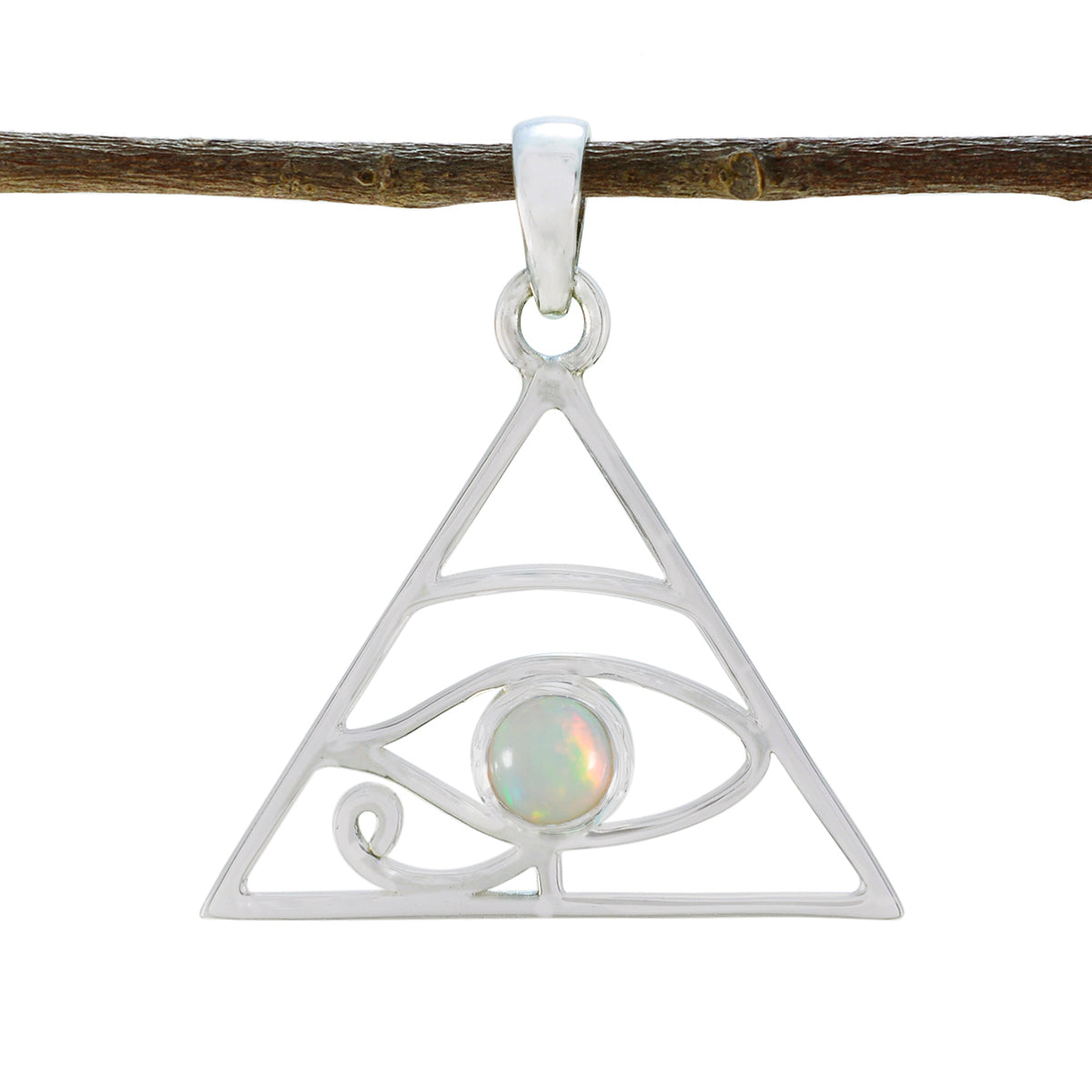 Isadora White Rope-Wire Whisper-thin Pendant Opal White White