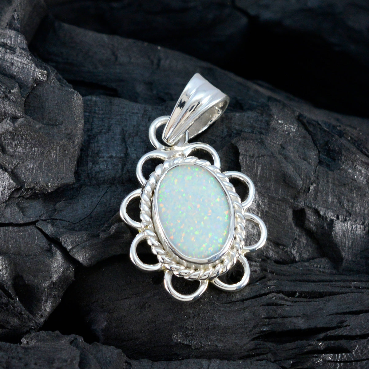 Yasmin White Rope-Wire Whisper-thin Pendant