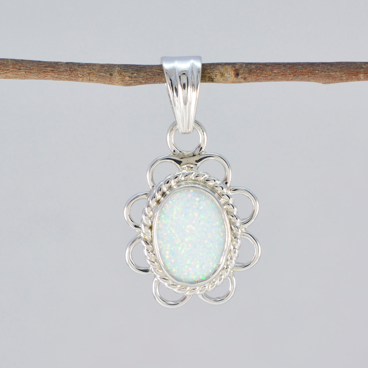 Yasmin White Rope-Wire Whisper-thin Pendant