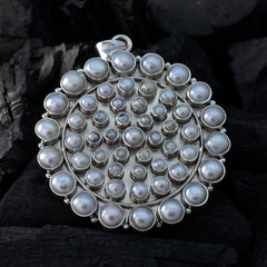 Clara White Heritage Chunky Pendant
