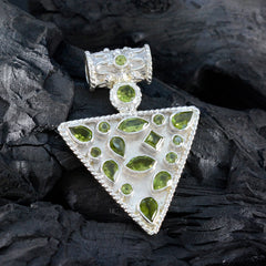 Yasmin Green Rope-Wire Statement Pendant