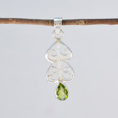 Aurora Green Art-Deco Whisper-thin Pendant