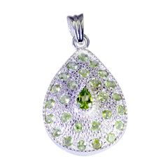 Eva Green Heart Essential Pendant Peridot Green Green