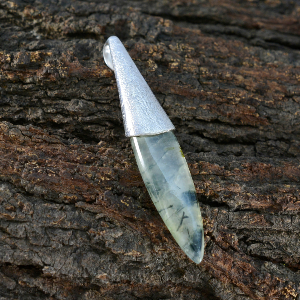 Ava Light Green Abstract Tiny Pendant