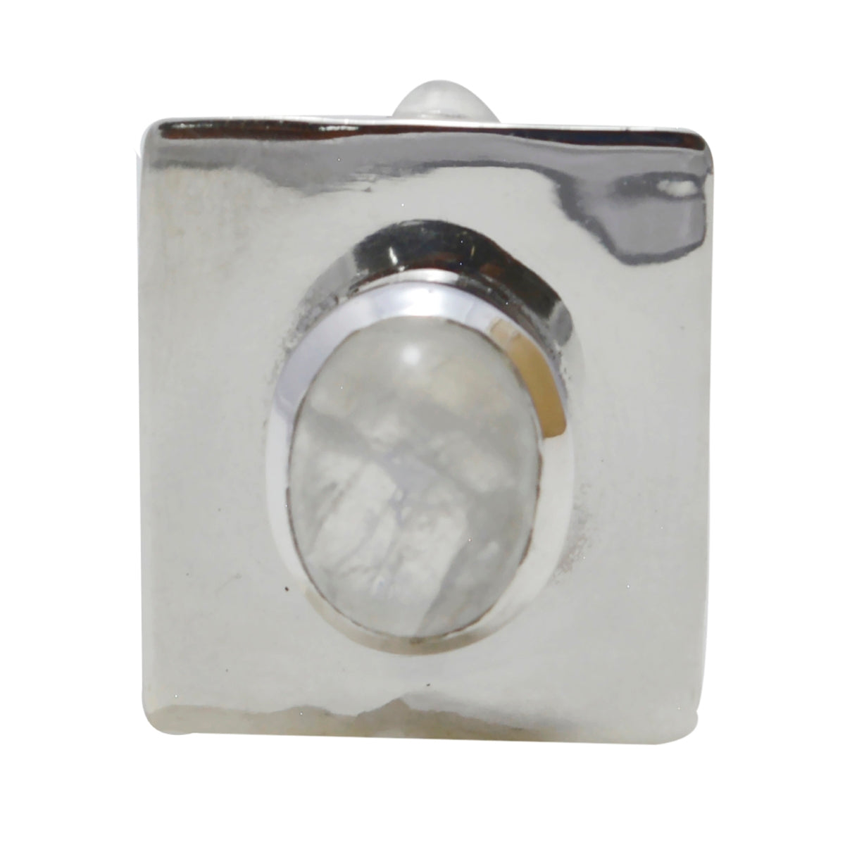 Ivy White Bubble Dainty Pendant Rainbow Moonstone White White