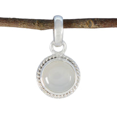 Pilar White Rope-Wire Whisper-thin Pendant Rainbow Moonstone White White