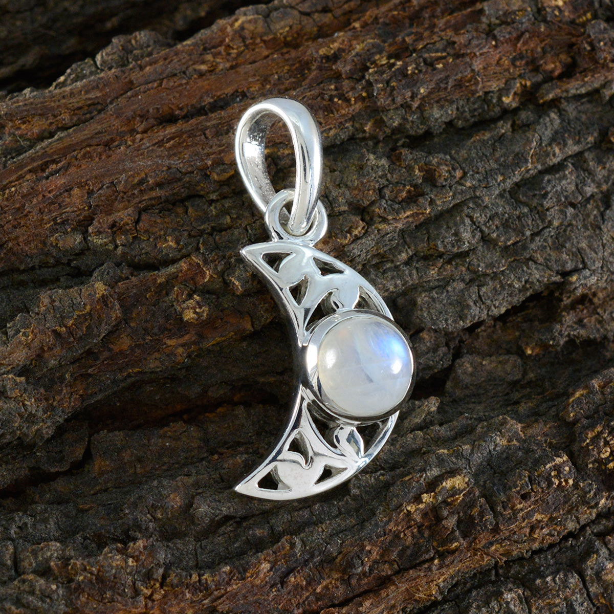 Emma White Moon & Star Whisper-thin Pendant