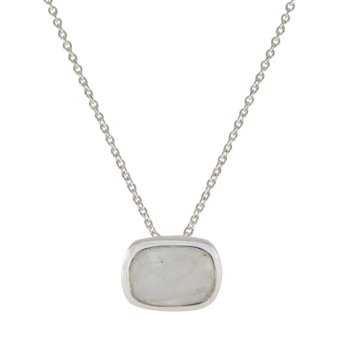 Alice White Armor Classic Pendant Rainbow Moonstone White White