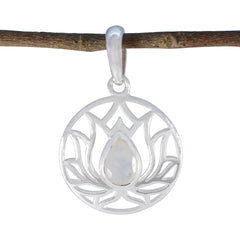 Clara White Rope-Wire Dainty Pendant Rainbow Moonstone White White