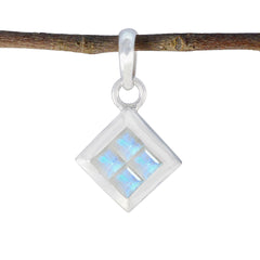 Mia White Engagement Whisper-thin Pendant Rainbow Moonstone White White