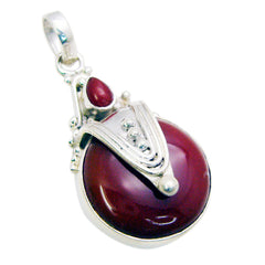 Antonia Red Rope-Wire Statement Pendant