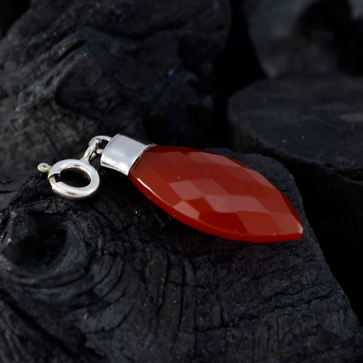 Emilia Red Contemporary Delicate Pendant