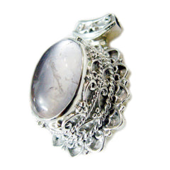 Gabriela Pink Rope-Wire Chunky Pendant Rose Quartz Pink Pink