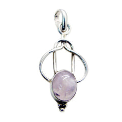 Zoey Pink Rope-Wire Dainty Pendant Rose Quartz Pink Pink