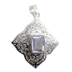Yasmine Pink Vintage Statement Pendant Rose Quartz Pink Pink