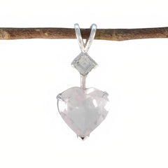 Zoe Pink Engagement Dainty Pendant Rose Quartz Pink Pink