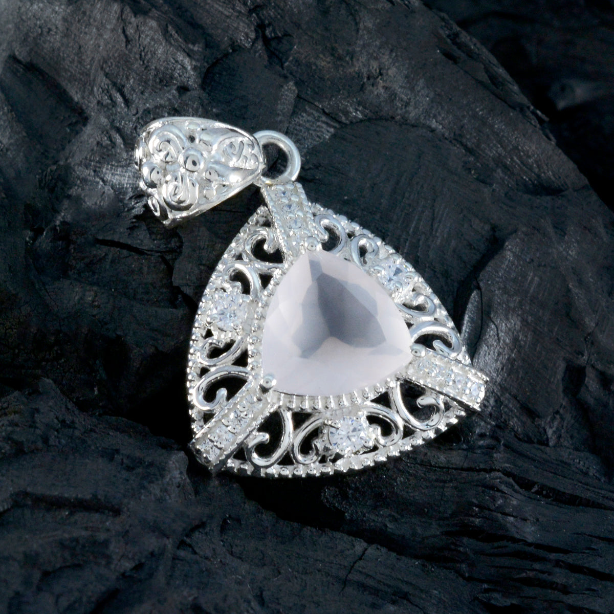 Cecilia Pink Rope-Wire Eye-catching Pendant