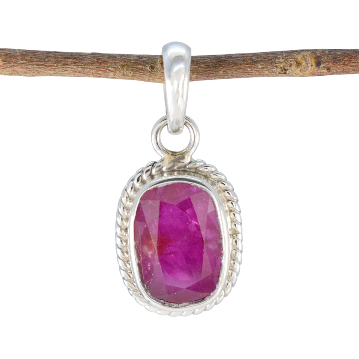 Yasmin Red Rope-Wire Dainty Pendant Ruby Red Red