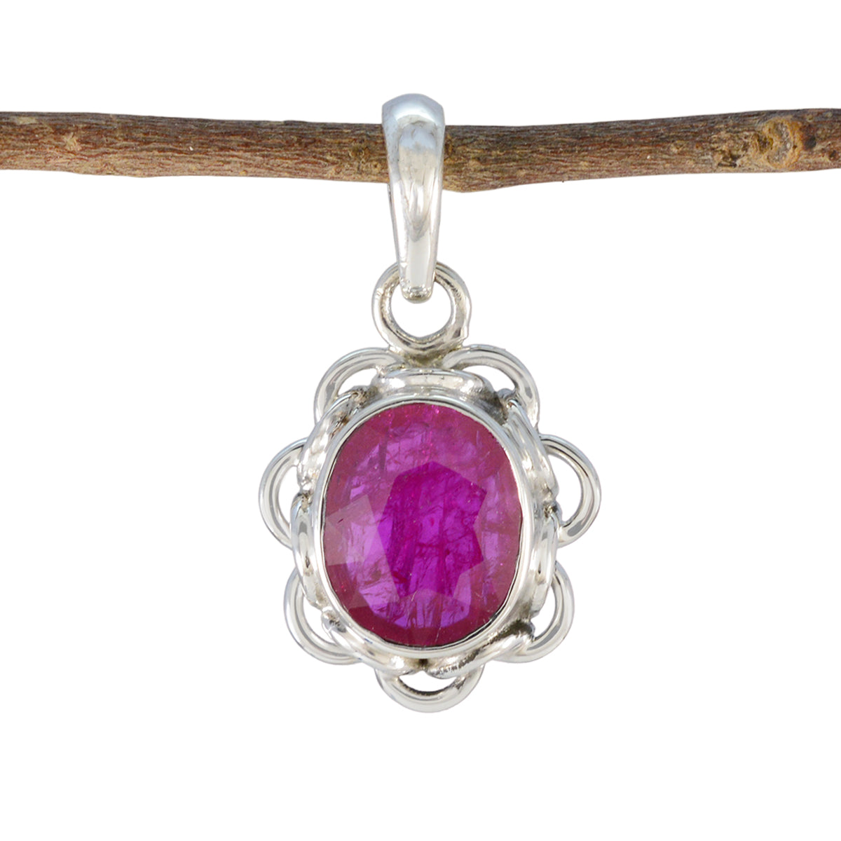 Yasmine Red Rope-Wire Delicate Pendant Ruby Red Red