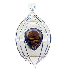 Natalie Brown Rope-Wire Chunky Pendant Smoky Quartz Brown Brown