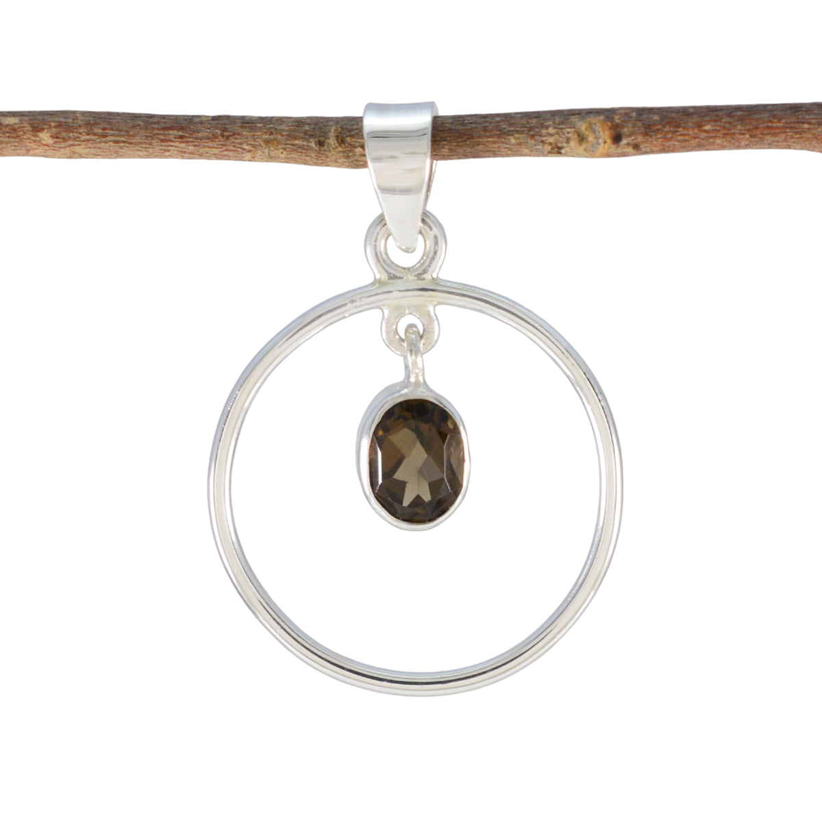 Yasmin Brown valentine Delicate Pendant Smoky Quartz Brown Brown