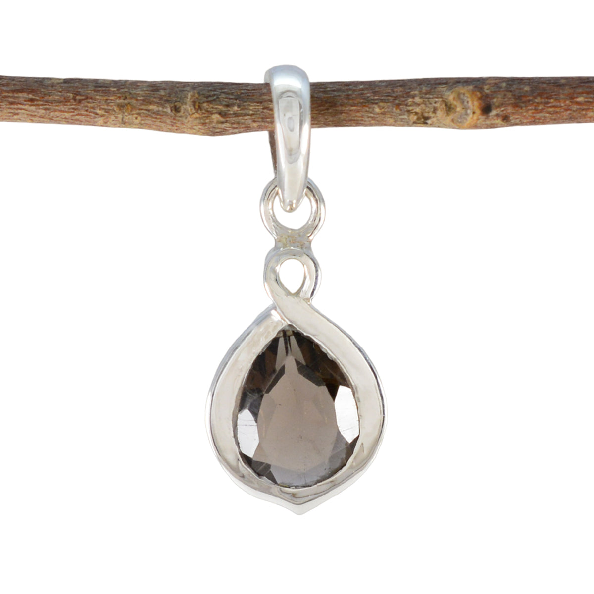 Mei Brown Heart Elegant Pendant Smoky Quartz Brown Brown