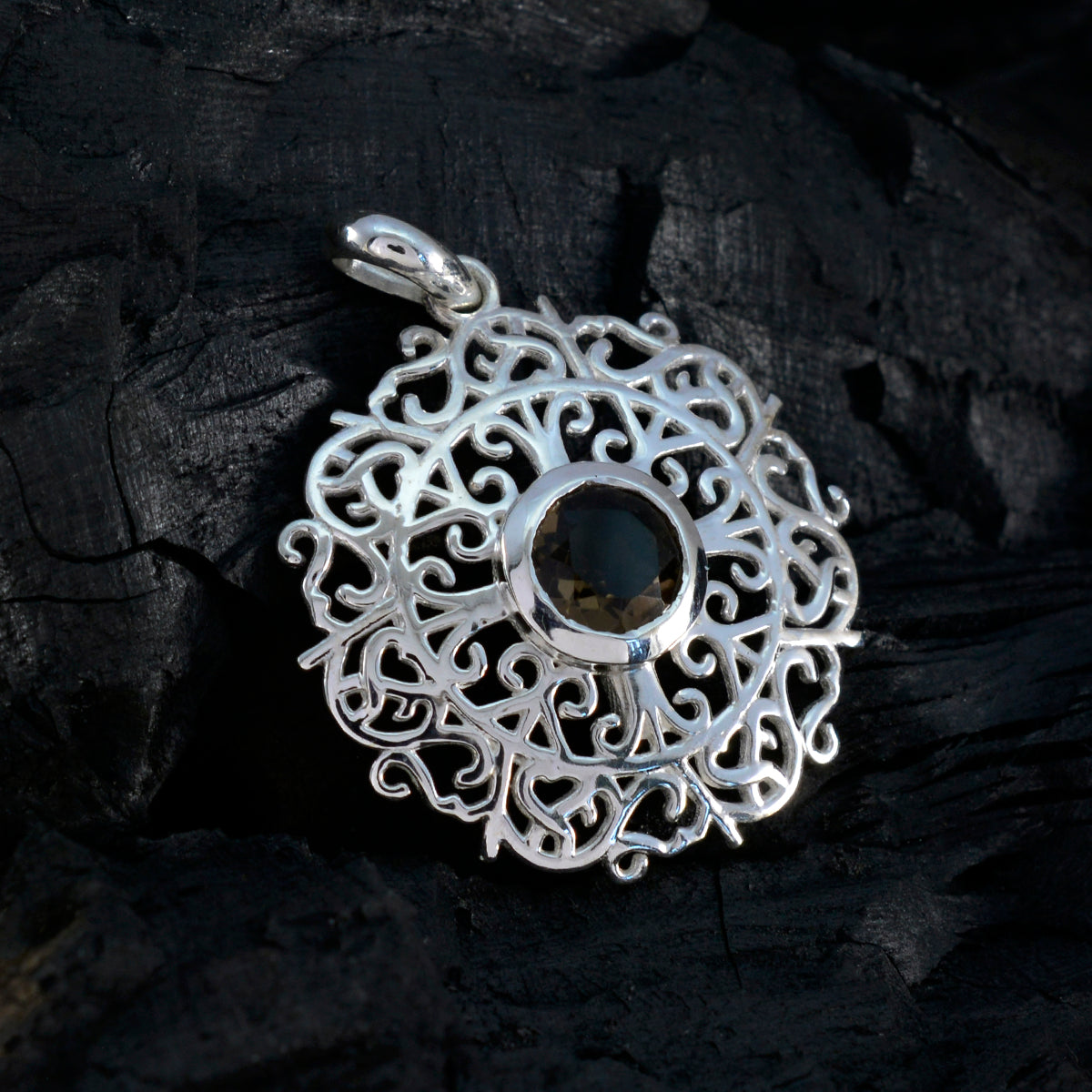 Pilar Brown Geometric Dainty Pendant