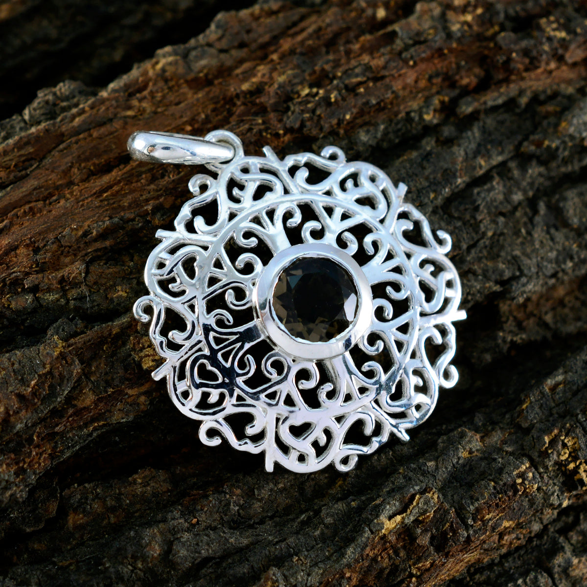 Pilar Brown Geometric Dainty Pendant