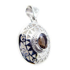 Natalie Brown Retro Eye-catching Pendant Smoky Quartz Brown Brown