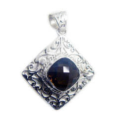 Penelope Brown Vintage Statement Pendant Smoky Quartz Brown Brown