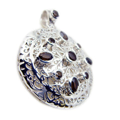 Yasmine Brown Retro Chunky Pendant Smoky Quartz Brown Brown