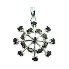 Julia Brown Feminine Eye-catching Pendant Smoky Quartz Brown Brown
