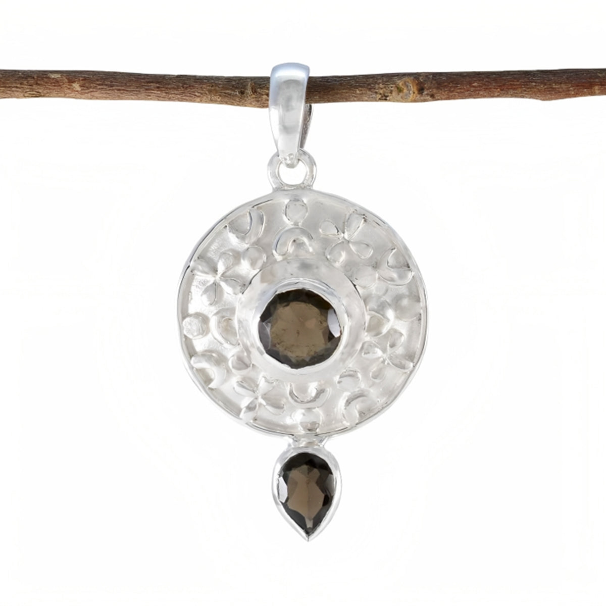 Teresa Brown Geometric Eye-catching Pendant Smoky Quartz Brown Brown