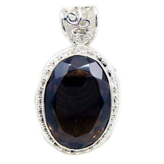 Alice Brown Rope-Wire Chunky Pendant Smoky Quartz Brown Brown