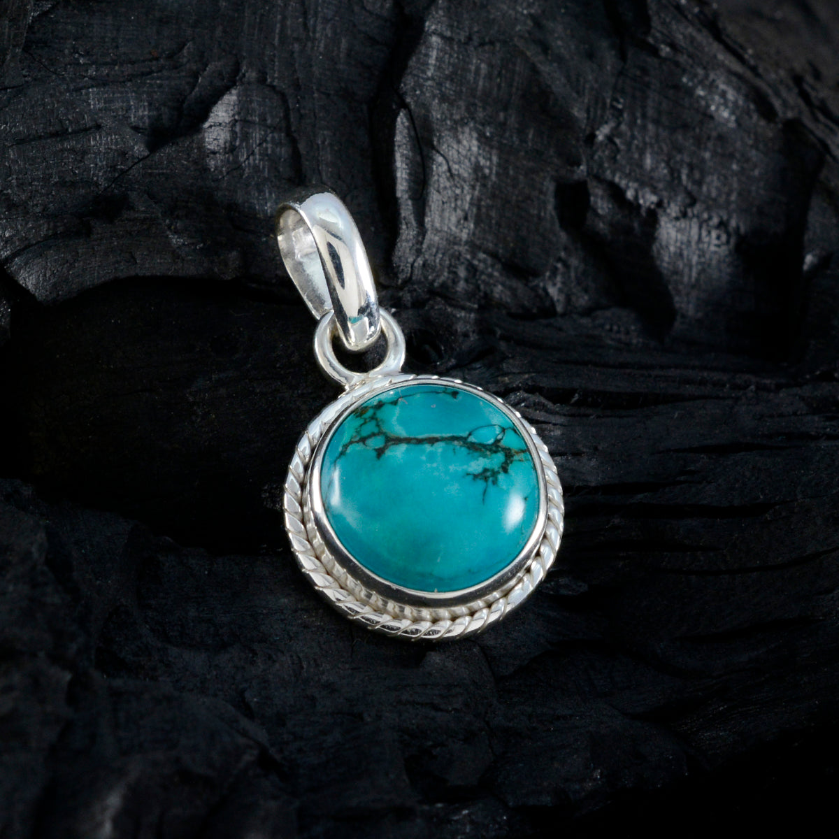 Rosa Turquoise Rope-Wire Whisper-thin Pendant