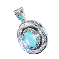 Clara Turquoise Geometric Statement Pendant