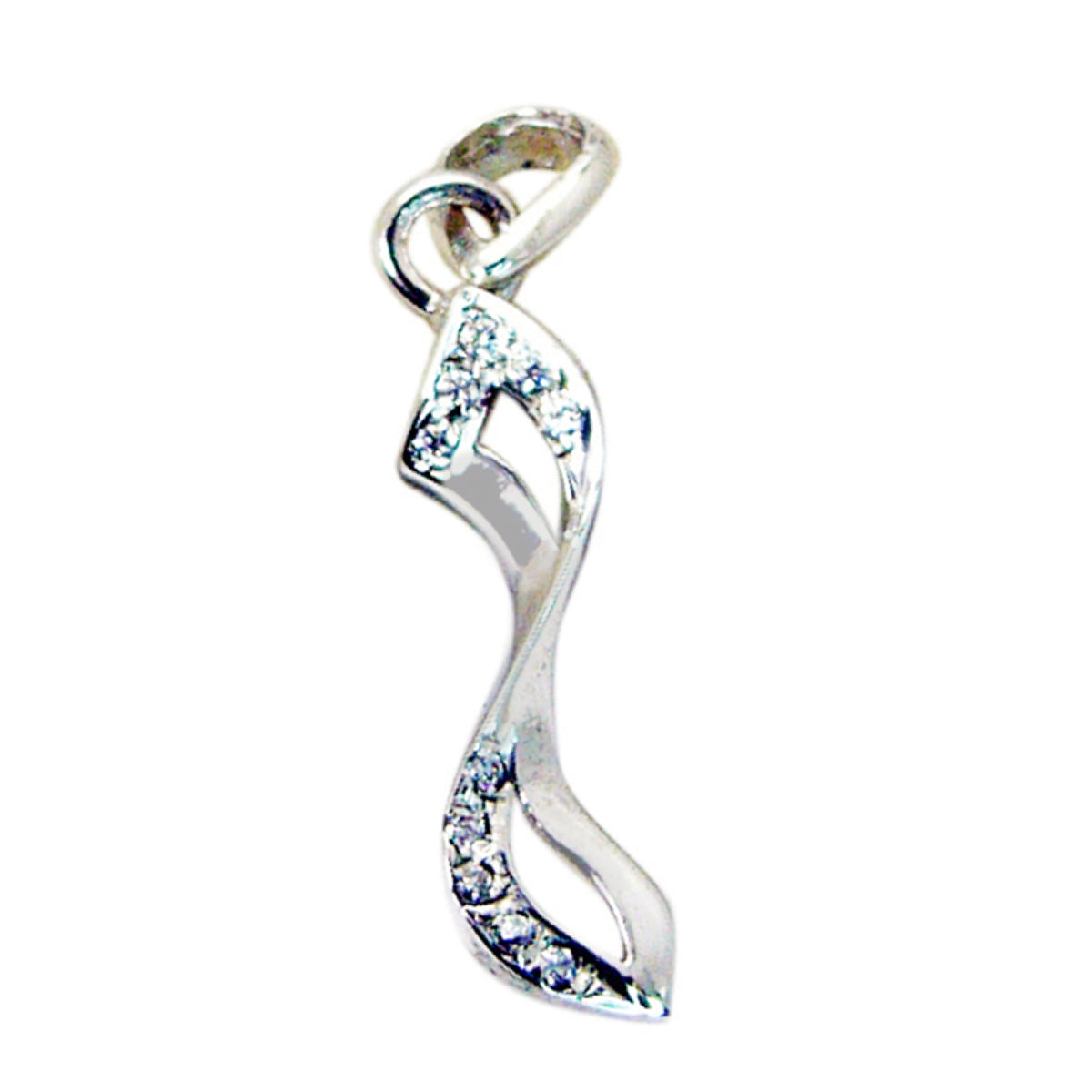 Aisha White Love Featherlight Pendant White CZ White White