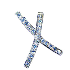 Sophia White Heart Featherlight Pendant White CZ White White