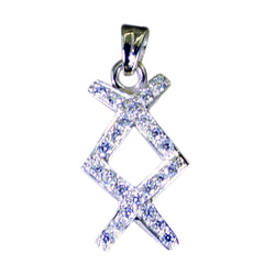 Hazel White wedding Featherlight Pendant White CZ White White