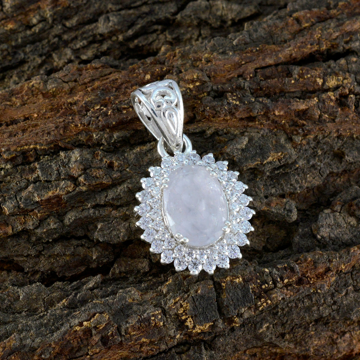 Riya White Modern Featherlight Pendant