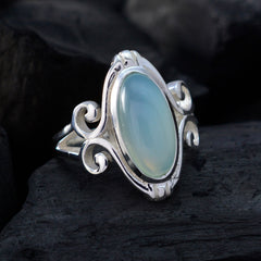 Violet Rope-Wire Aqua Solitaire Ring