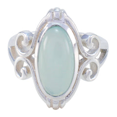 Violet Rope-Wire Aqua Solitaire Ring Aqua Chalcedony Green