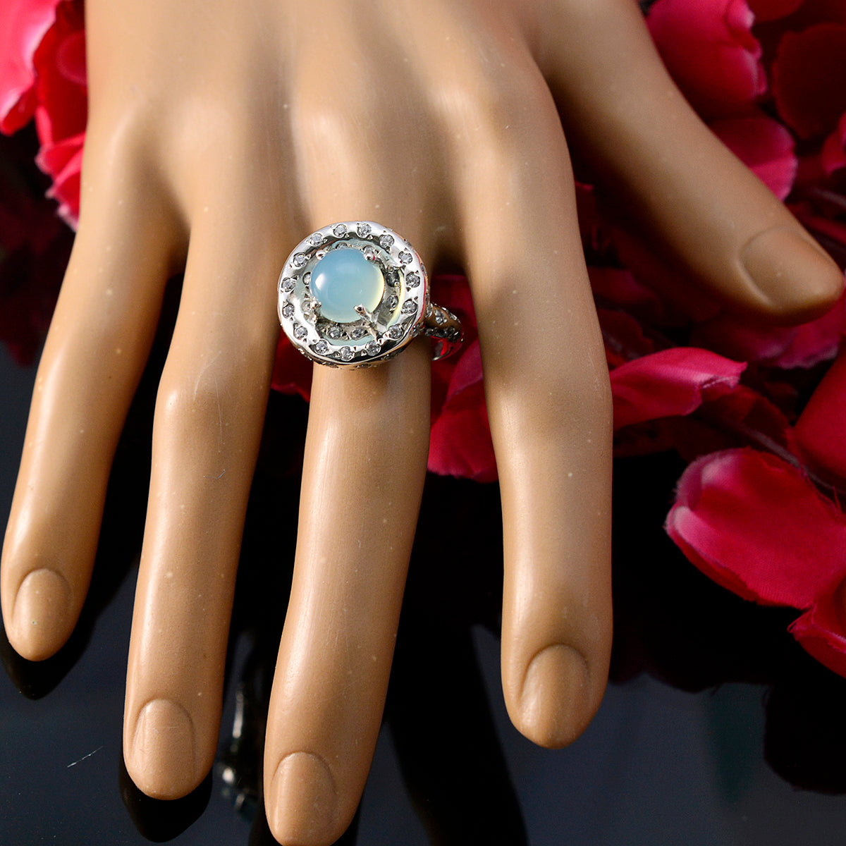 Lucia Abstract Aqua multiple Ring